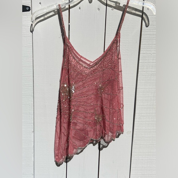 Handmade Y2K Beaded Butterfly Top - Picture 1 of 8